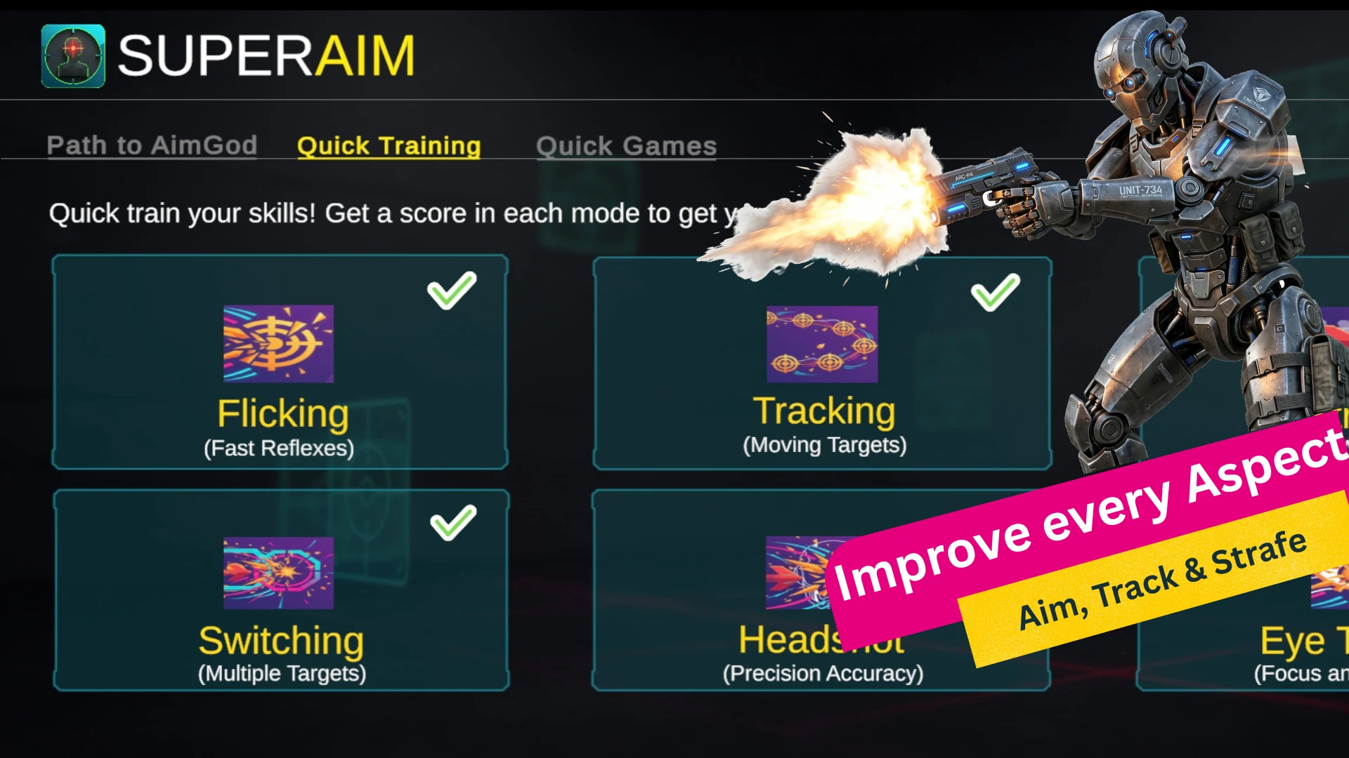 Aim Trainer For FPS: SuperAim screenshot